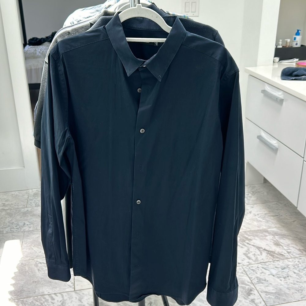 Vince Men's Casual Button Down Shirt - Black